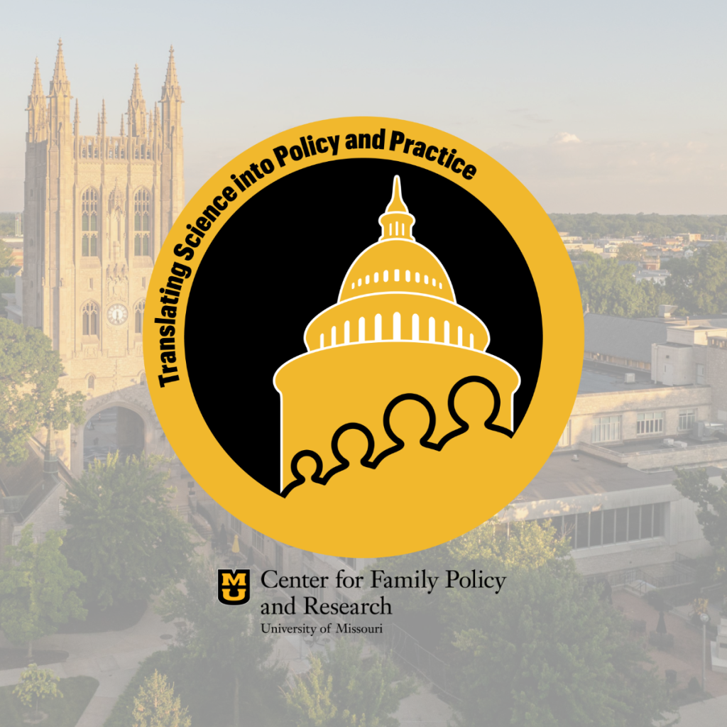The CFPR logo with the University of Missouri as a background.
