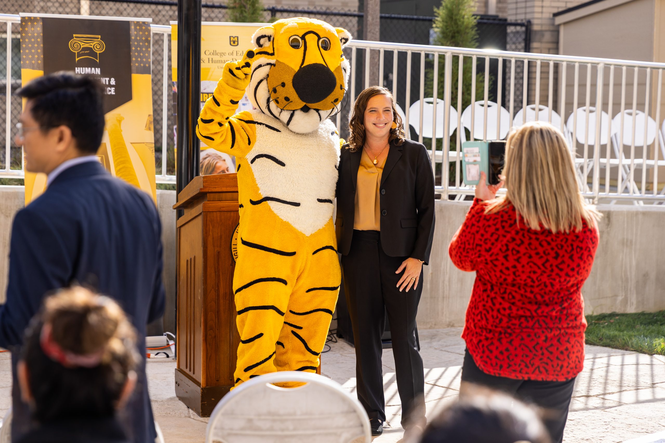 Truman and Leah Strid, Director of External Affairs for the Missouri Department of Higher Education and Workforce Development.