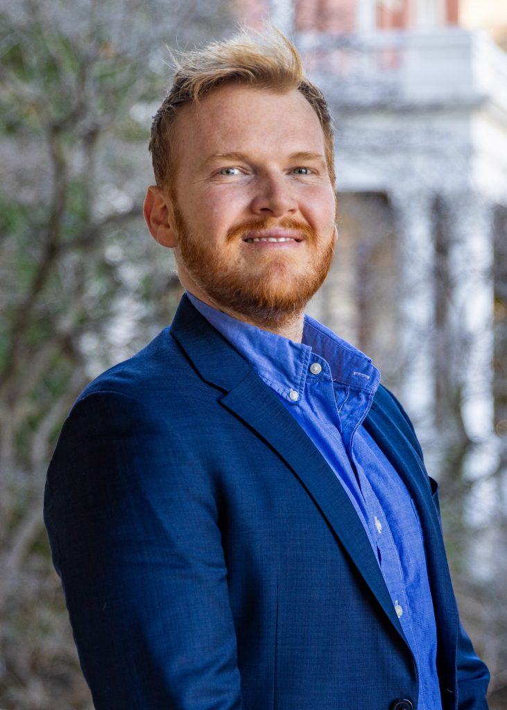 A portrait of Dr. Kale Monk.
